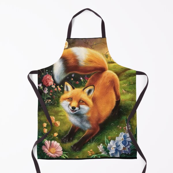 Item preview, Fox Portrait. Spring fox, spring season, floral fox, vintage fox, fox painting, Peter Paul Rubens style designed and sold by FoxVibes.