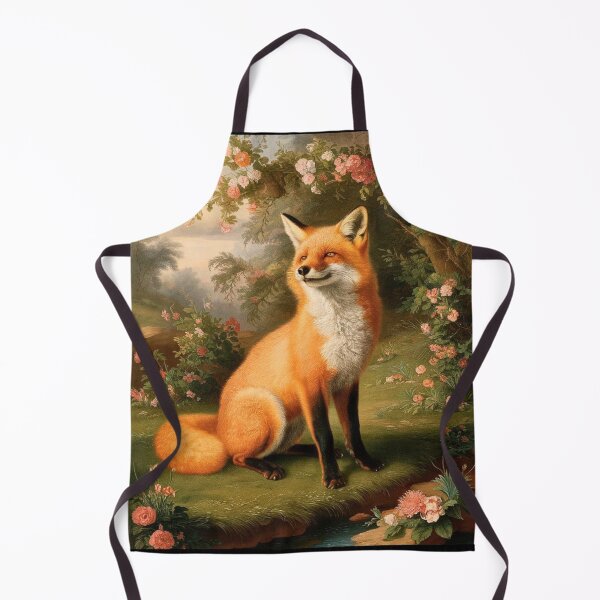 Item preview, Fox Portrait. Spring fox, spring season, floral fox, vintage fox, fox painting, Peter Paul Rubens style designed and sold by FoxVibes.