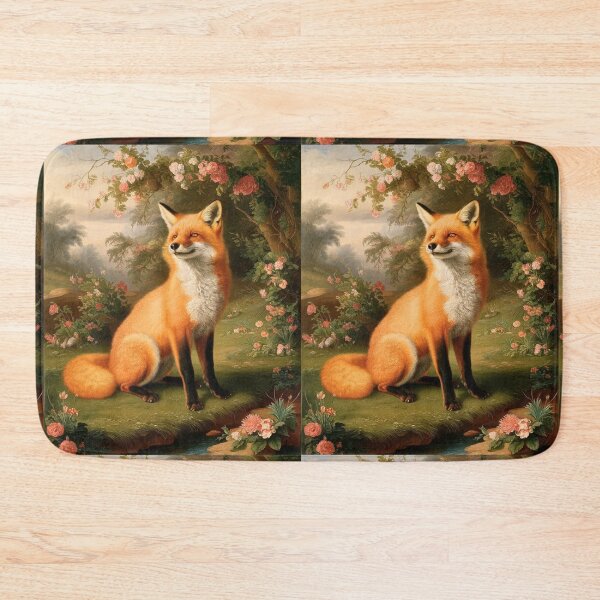 Item preview, Fox Portrait. Spring fox, spring season, floral fox, vintage fox, fox painting, Peter Paul Rubens style designed and sold by FoxVibes.