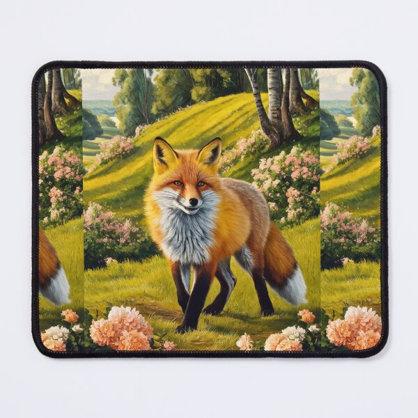Item preview, Fox Portrait. Spring fox, spring season, floral fox, vintage fox, fox painting, Peter Paul Rubens style designed and sold by FoxVibes.
