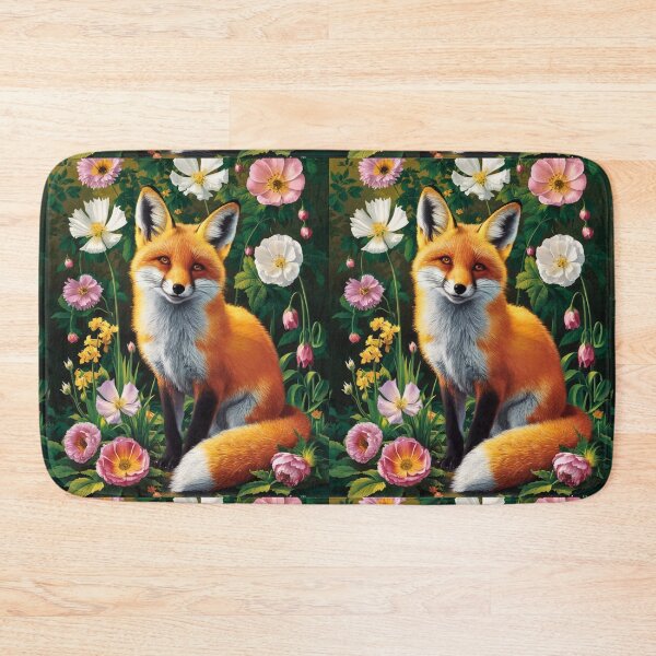 Item preview, Fox Portrait. Spring fox, spring season, floral fox, vintage fox, fox painting, Peter Paul Rubens style designed and sold by FoxVibes.