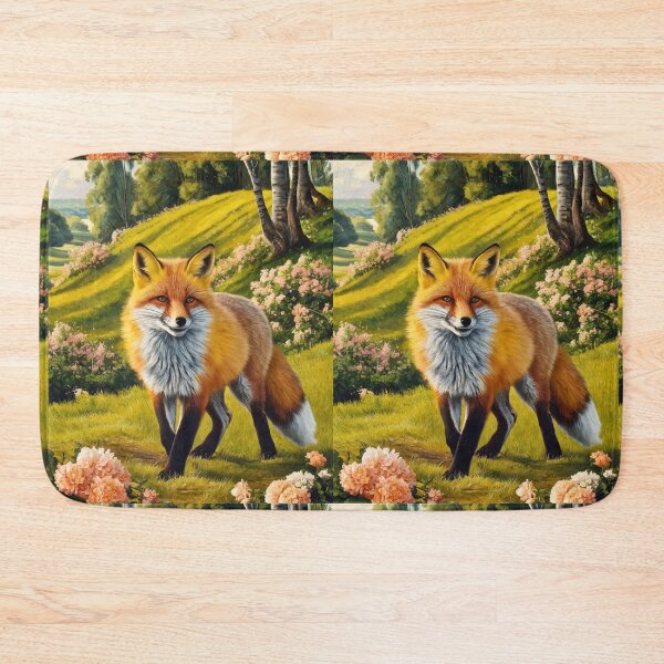 Item preview, Fox Portrait. Spring fox, spring season, floral fox, vintage fox, fox painting, Peter Paul Rubens style designed and sold by FoxVibes.