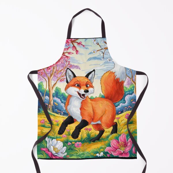 Item preview, Fox Portrait. Spring fox, spring season, floral fox, vintage fox, fox painting, Peter Paul Rubens style designed and sold by FoxVibes.