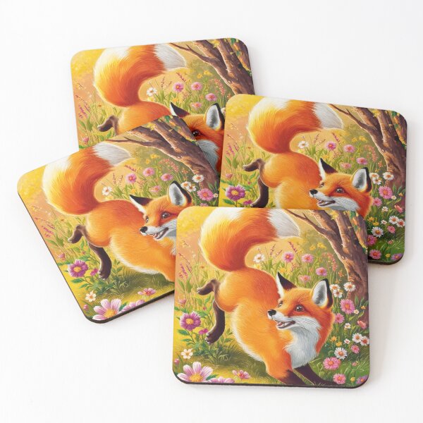 Item preview, Fox Portrait. Spring fox, spring season, floral fox, vintage fox, fox painting, Peter Paul Rubens style designed and sold by FoxVibes.