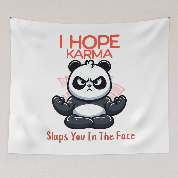 Item preview, I hope karma slaps you in the face Panda designed and sold by LemuellTrends.
