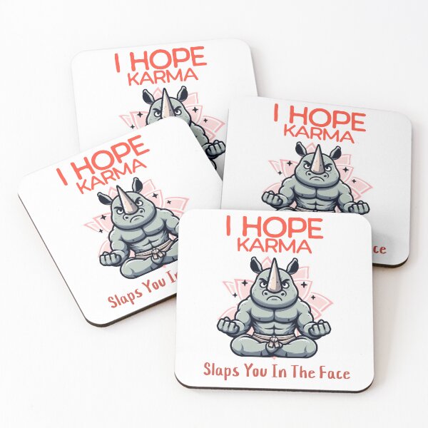 Item preview, I hope karma slaps you in the face Rhino designed and sold by LemuellTrends.