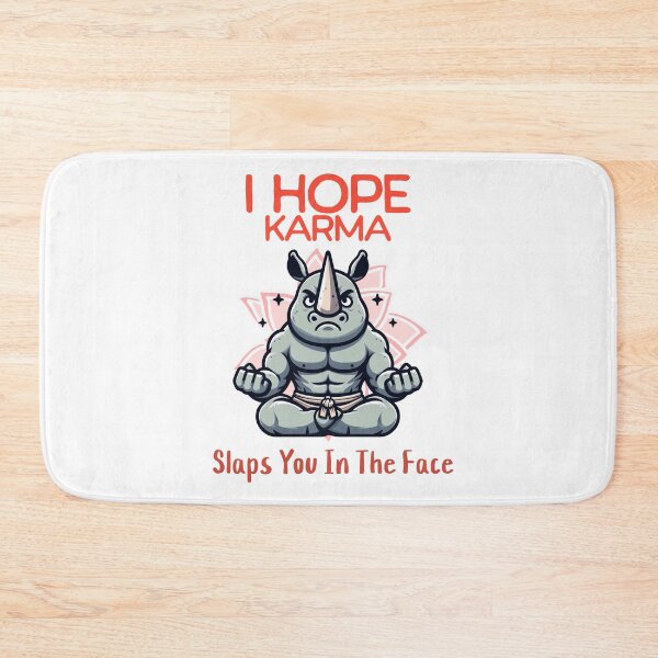 Item preview, I hope karma slaps you in the face Rhino designed and sold by LemuellTrends.