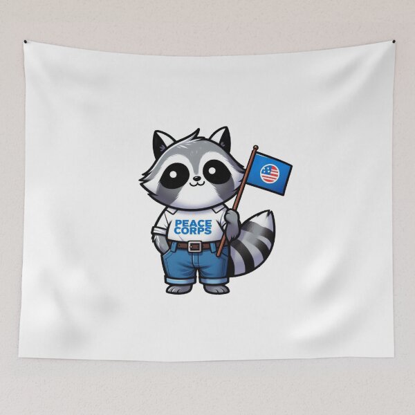 Item preview, peace corps raccoon designed and sold by LemuellTrends.