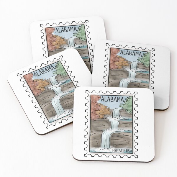 Item preview, Alabama State Stamp designed and sold by RoseRedDawn.