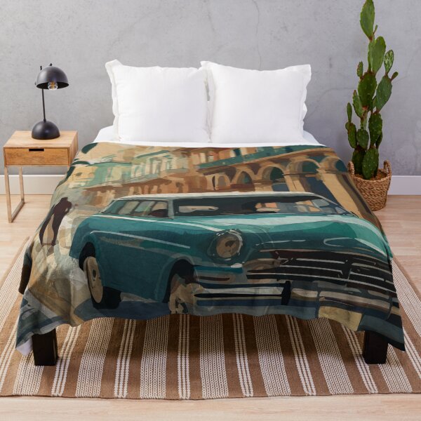 Item preview, Old Havana Street with Cuban Car designed and sold by TheJoeyStudio.