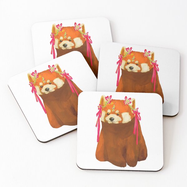 Item preview, Red Panda wearing chinese headpiece designed and sold by KaylasKards.