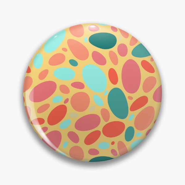 Item preview, Colorful Bean Pebbles on Yellow Abstract Pattern designed and sold by patternsoup.