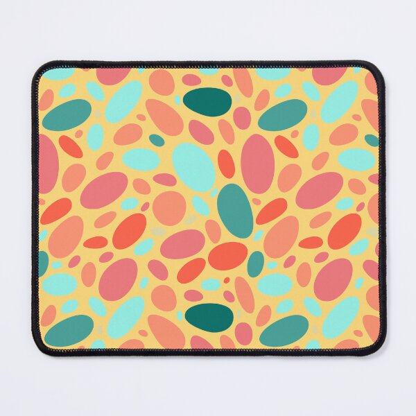 Item preview, Colorful Bean Pebbles on Yellow Abstract Pattern designed and sold by patternsoup.