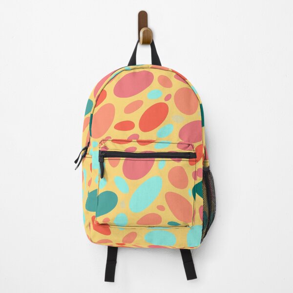 Item preview, Colorful Bean Pebbles on Yellow Abstract Pattern designed and sold by patternsoup.