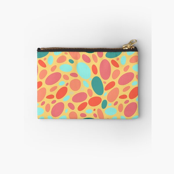 Item preview, Colorful Bean Pebbles on Yellow Abstract Pattern designed and sold by patternsoup.
