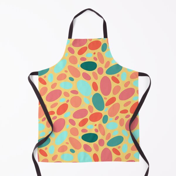 Item preview, Colorful Bean Pebbles on Yellow Abstract Pattern designed and sold by patternsoup.