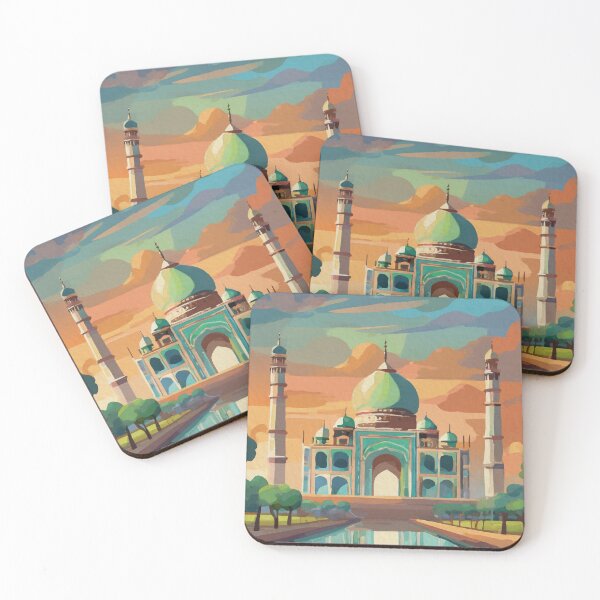 Item preview, Taj Mahal in bright colors of Agra India designed and sold by TheJoeyStudio.