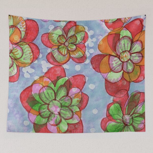 Item preview, Candle wax on vintage tablecloth. designed and sold by pens.