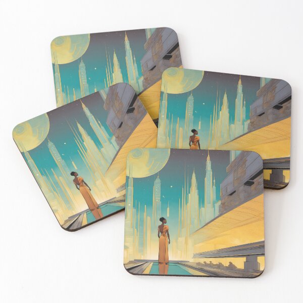 Item preview, Futuristic Cityscape with Woman designed and sold by THC-Conspiracy.