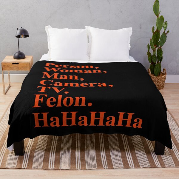 Item preview, person, woman, man, camera, tv, felon - Ha ha ha ha (prison orange) designed and sold by Thelittlelord.