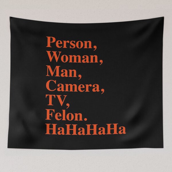 Item preview, person, woman, man, camera, tv, felon - Ha ha ha ha (prison orange) designed and sold by Thelittlelord.