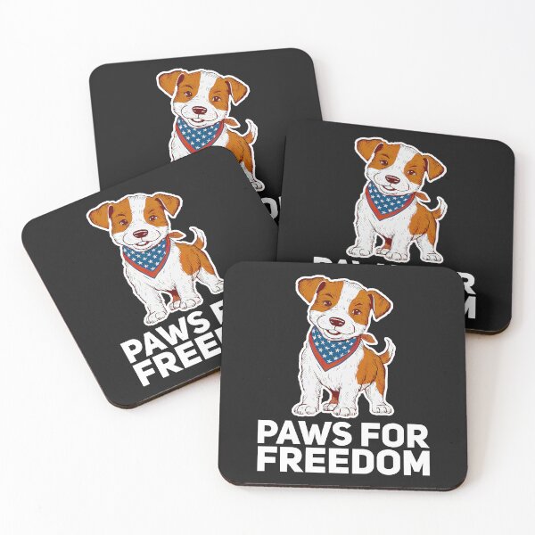 Item preview, ''Paws for Freedom'' United States Independence Day Proud to Be American T-Shirt  designed and sold by Witty Shirts.