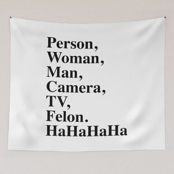 Item preview, person, woman, man, camera, tv, felon - Ha ha ha ha (black) designed and sold by Thelittlelord.