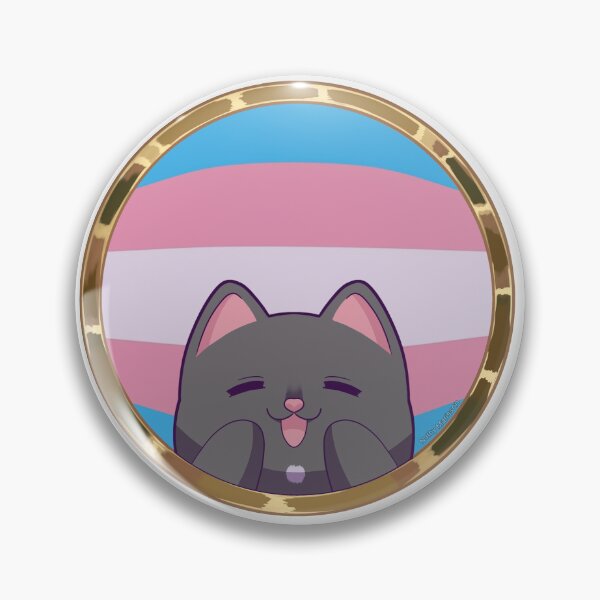Item preview, Gato gris trans del orgullo designed and sold by NathyMarisson.