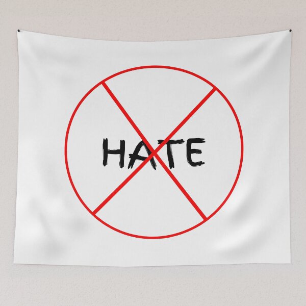 Item preview, No Hate Allowed designed and sold by CottonAndBliss.