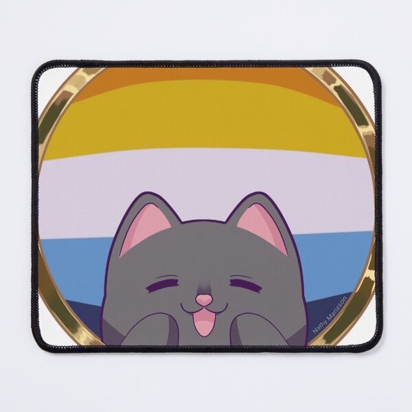 Item preview, Pride aroaceous gray cat designed and sold by NathyMarisson.