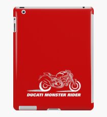 Ducati Monster Rider - on Red iPad Case/Skin
