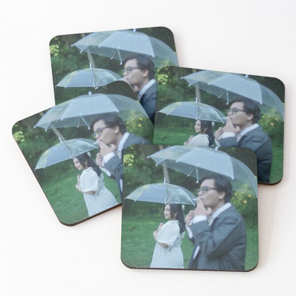 Item preview, Rainy Romance Couple Sheltered Under Umbrellas designed and sold by PauChristiansen.