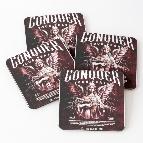 Item preview, Conquer Your Fears Bible Scripture Angel Holding Gun The Relentless Spirit of Determination and Resilience Fearless Quotes Unwavering Courage and Conviction Gym Motivation designed and sold by Matt_Smith.