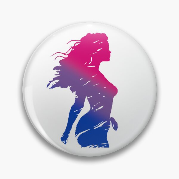 Item preview, Beautiful Silhouette of a woman in Bisexual Pride Flag Colors, Bi Art designed and sold by Travelslightly.
