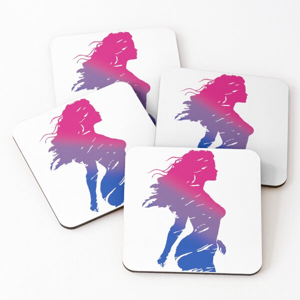 Item preview, Beautiful Silhouette of a woman in Bisexual Pride Flag Colors, Bi Art designed and sold by Travelslightly.