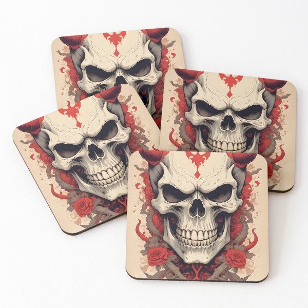 Item preview, Evil Skull with Red Accents designed and sold by papi1998.
