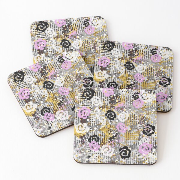Item preview, Black Rose Grunge and Graffiti Pattern  designed and sold by Sharon Schwalbe.