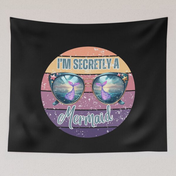 Item preview, Retro Sunset I'm Secretly A Mermaid Sunglasses designed and sold by AlienOccupation.