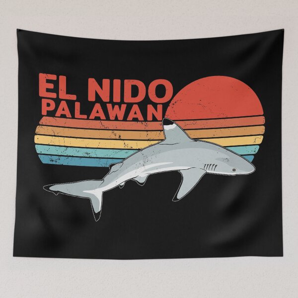 Item preview, El Nido Palawan Blacktip Reef Shark designed and sold by NicGrayGraphic.