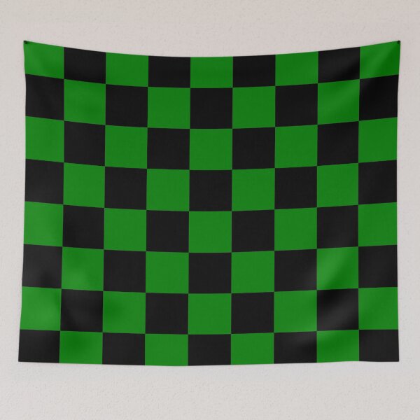 Item preview, Checkered - Black and Green designed and sold by JustPatterns2.