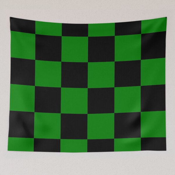 Item preview, Large Checkered - Black and Green designed and sold by JustPatterns2.