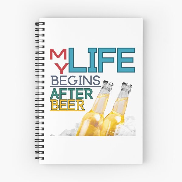 Item preview, My Life Begins After Beer designed and sold by Quirky Dez.