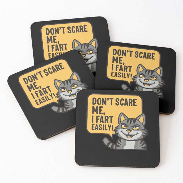 Item preview, Funny Mischievous Cat "Don't Scare Me, I Fart Easily" Humor Design designed and sold by BNCH44.