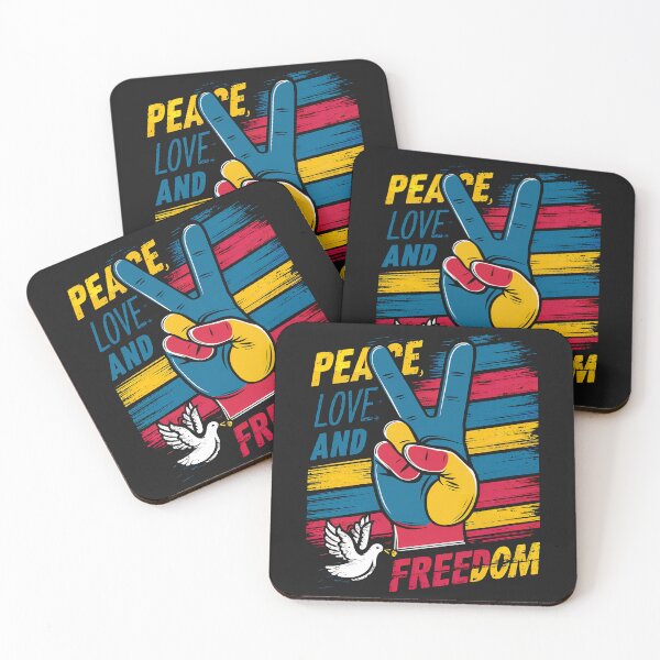 Item preview, ''Peace, Love and Freedom'' United States Independence Day Proud to Be American T-Shirt  designed and sold by Witty Shirts.