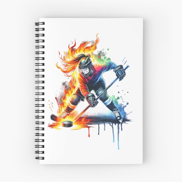 Item preview, Hockey Player Ice On Fire designed and sold by aylastyle.