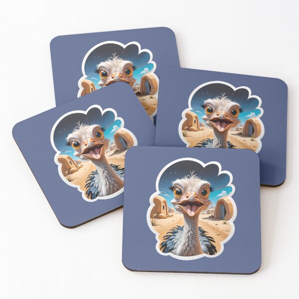 Item preview, Funny Cartoon Ostrich In A Desert Town designed and sold by TheArtOfPat.