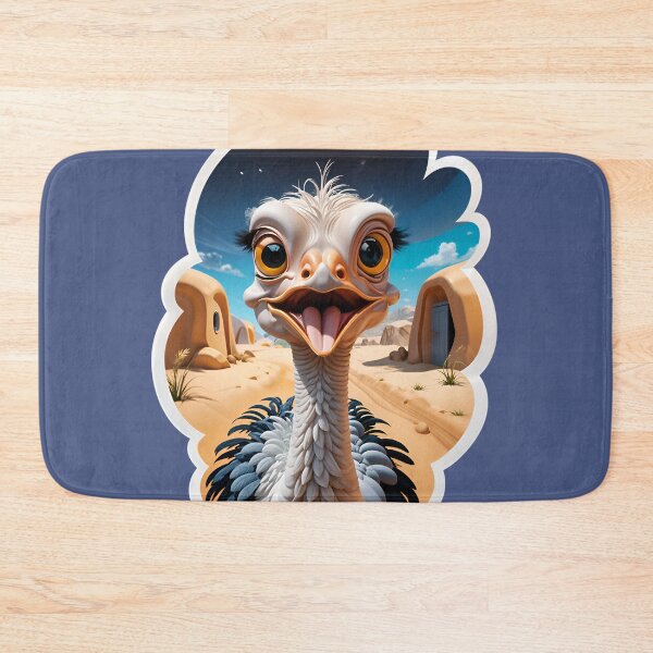 Item preview, Funny Cartoon Ostrich In A Desert Town designed and sold by TheArtOfPat.