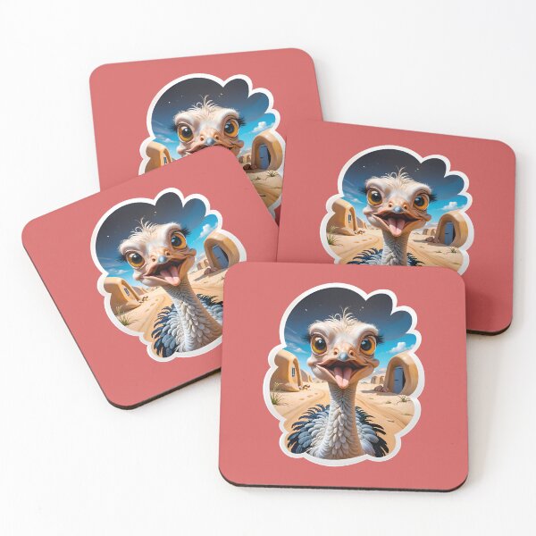 Item preview, Funny Cartoon Ostrich In A Desert Town designed and sold by TheArtOfPat.