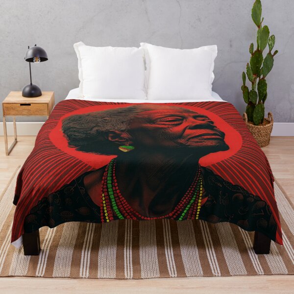 Item preview, Grandmother of Juneteenth, Black woman with Pan african Earing and Beads designed and sold by TQDitty.