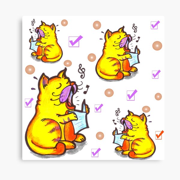Tabby the singing kitty cat Canvas Print
